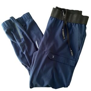 Xersion Medium Joggers Pants Athletic Training‎ Workout Navy Blue Pockets Mens